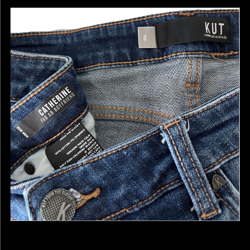 Kut From the Kloth Catherine Women’s 8 High Rise Straight Denim Jeans - Picture 4 of 7